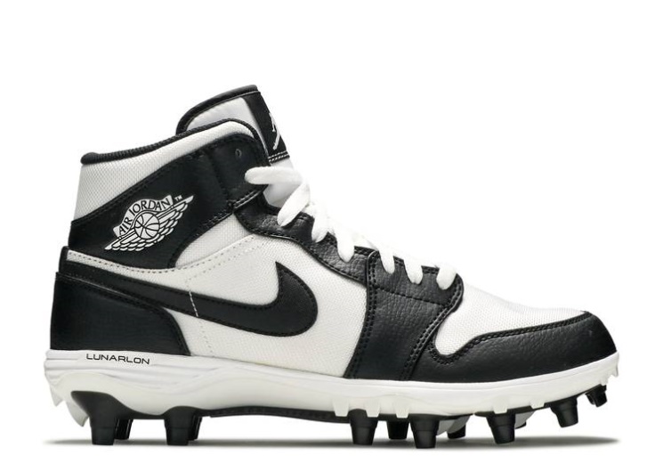 Jordan 1 Mid Td Cleat - Black White