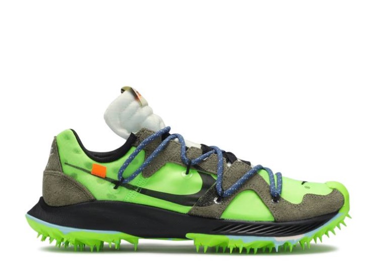 Off- White X Wmns Air Zoom Terra Kiger 5 - Athlete In Progress Electric Green/Silver/Sail