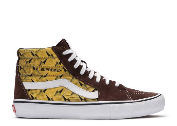 Vans Supreme X Sk8-Hi Pro - Diamond Plate Brown