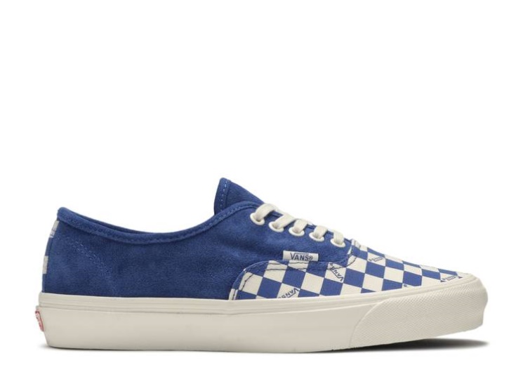 Vans Og Authentic Lx - True Blue Checkerboard Toe