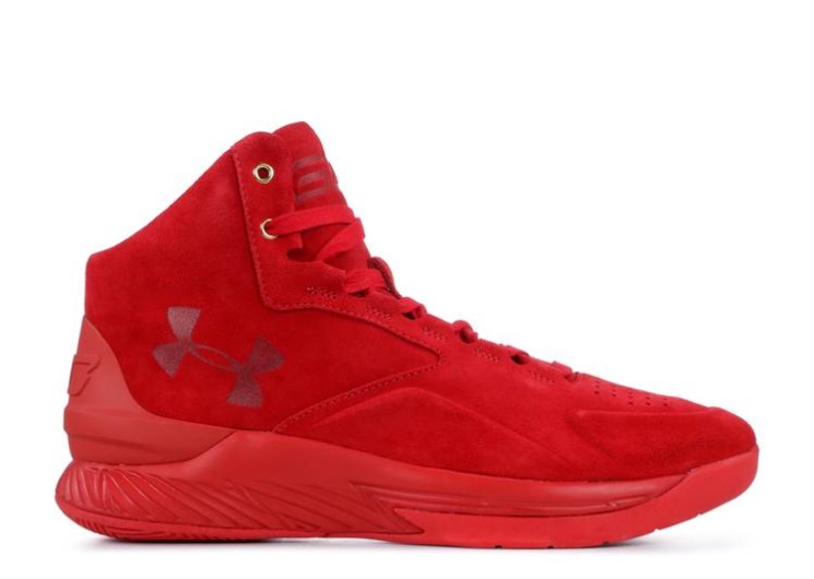 Underarmour Curry 1 Lux Mid Suede - Triple Red