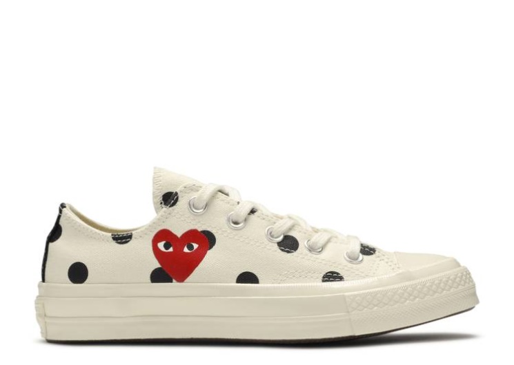 Converse Comme Des Garçons X Chuck Taylor All Star 70 Low - Polka Dot Milk/Black/Grey