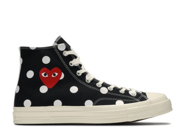 Converse Comme Des Garçons X Chuck Taylor All Star 70 Hi - Black Polka Dot
