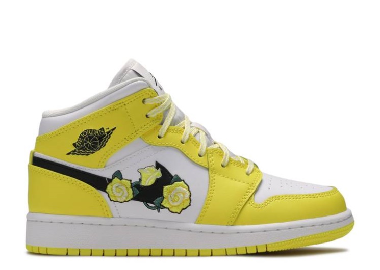 Air Jordan 1 Mid Se Gs - Rose Patch