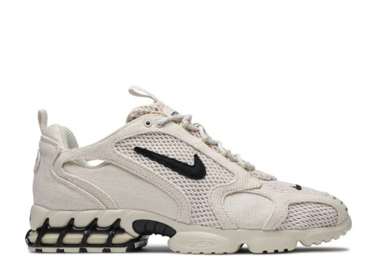 Nike Stussy X Air Zoom Spiridon Caged 2 - Fossil
