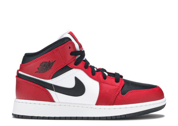 Air Jordan 1 Mid Gs - Chicago Black Toe