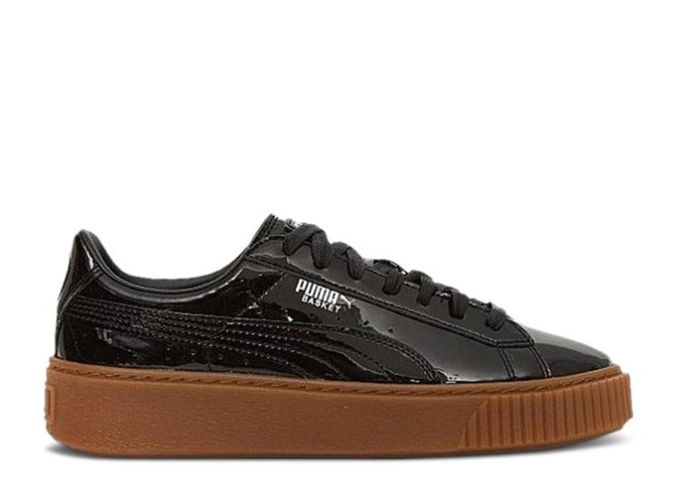 Puma Wmns Basket Platform - Black Patent