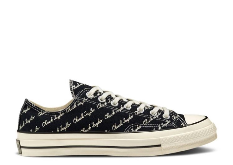 Converse Chuck 70 Low - Scripted Signature Print Black/Egret/Egret