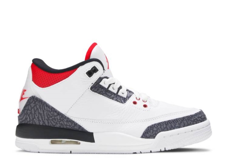 Air Jordan 3 Retro Denim Se Gs - Fire Red
