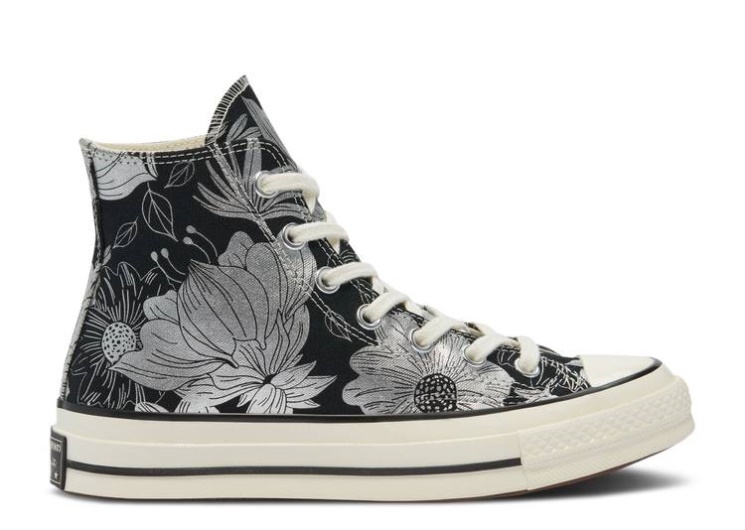 Converse Wmns Chuck 70 High - Vintage Floral Black/Silver/Egret