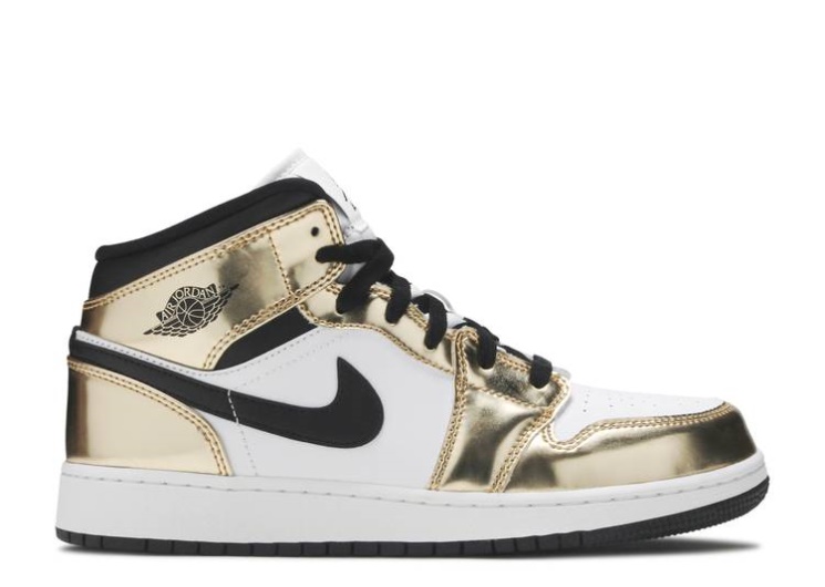 Air Jordan 1 Mid Se Gs - Metallic Gold