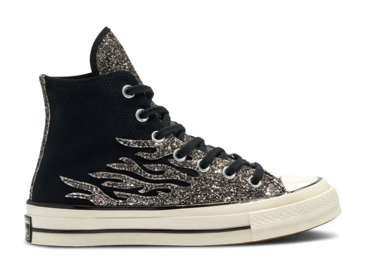 Converse Wmns Chuck 70 High - Archival Glitter Flame Black/Egret/Black