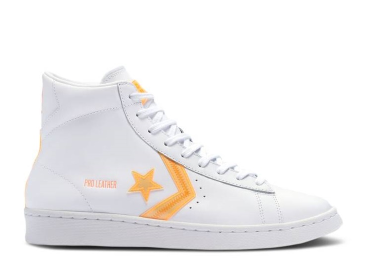 Converse Pro Leather High - Hi-Vis Collection White/Flash Orange/White