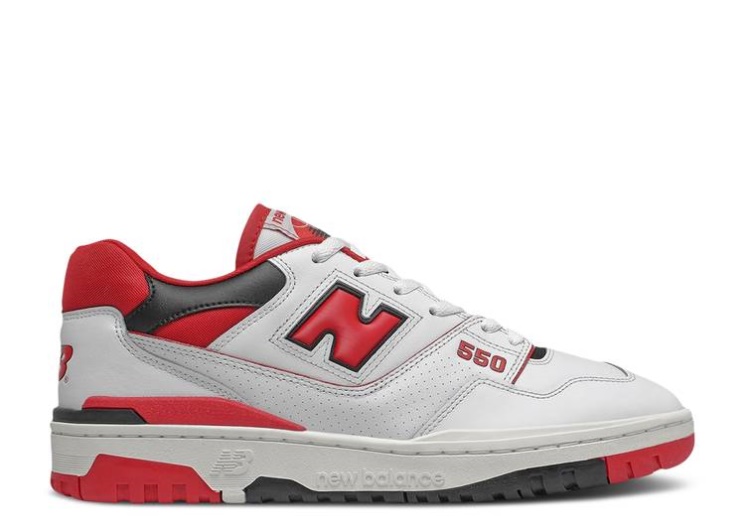 New Balance 550 - White Team Red