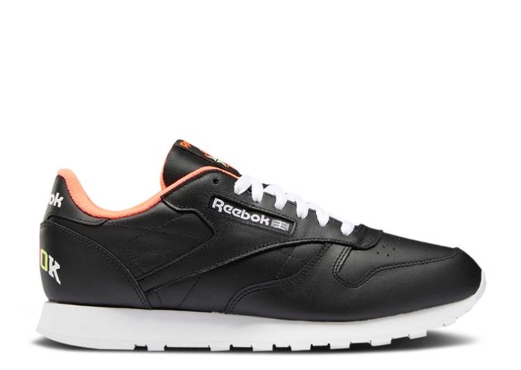 Reebok Classic Leather - Black Orange Flare