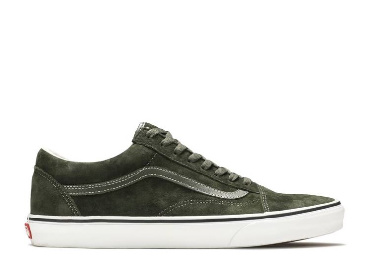 Vans Old Skool - Pig Suede Olive/True White