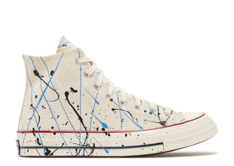 Converse Chuck 70 High - Paint Splatter Egret/Digital Blue/Egret