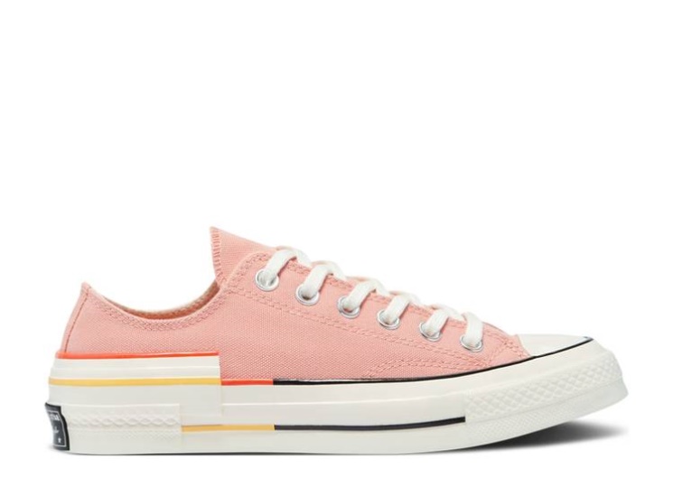 Converse Wmns Chuck 70 Low - Colorblock Pink/Bright Poppy/Egret