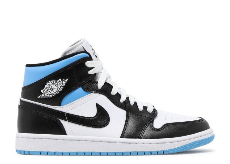 Wmns Air Jordan 1 Mid White/University Blue/Black