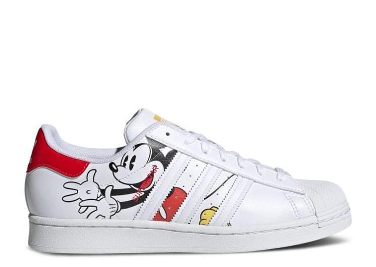 Adidas Disney X Superstar - Mickey And Minnie White/Vivid Red/Hazy Yellow