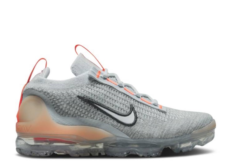Nike Air Vapormax 2021 Flyknit Gs - Grey Fog Bright Mango