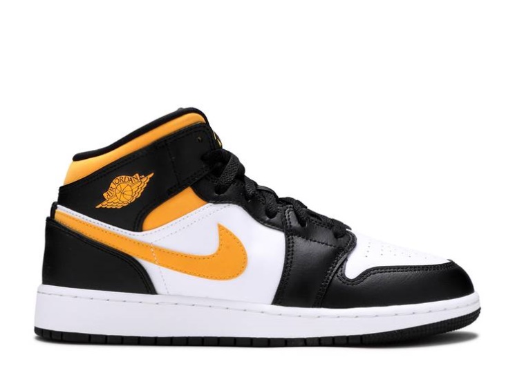 Air Jordan 1 Mid Gs - Black University Gold