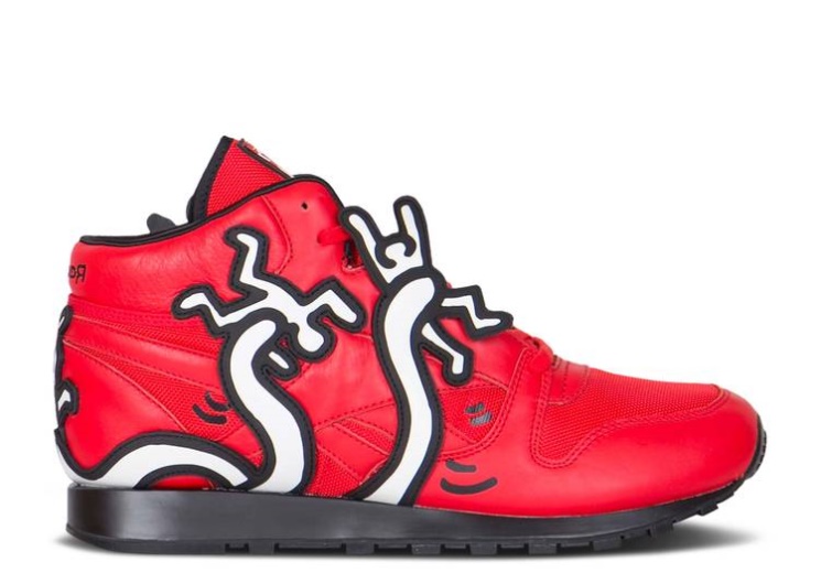 Reebok Keith Haring X Classic Leather Mid Lux - Techy Red