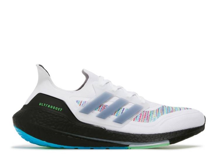 Adidas Ultraboost 21 - White Screaming Green