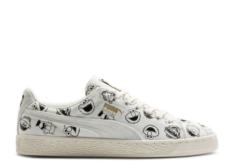 Puma Sesame Street X Basket Jr - Whisper White