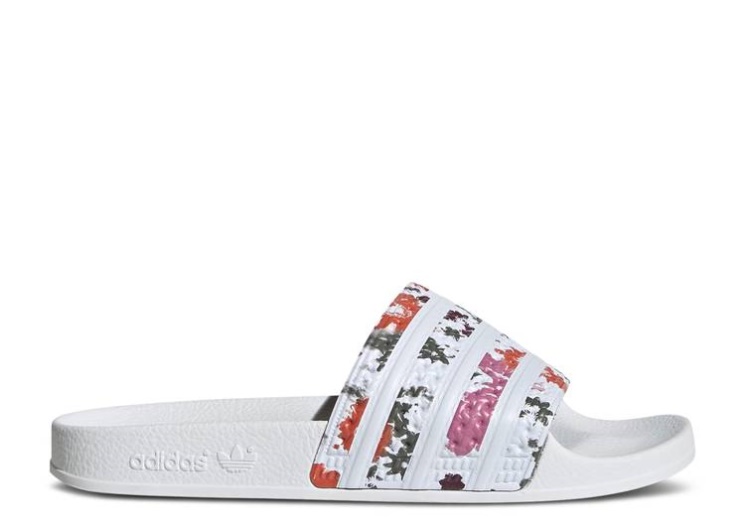 Adidas Wmns Adilette Slide - White Floral
