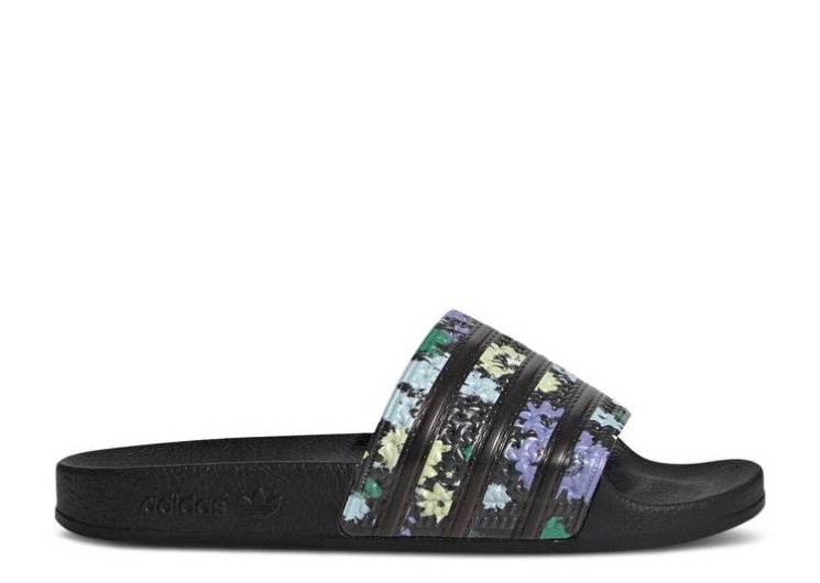 Adidas Wmns Adilette Slide - Black Floral