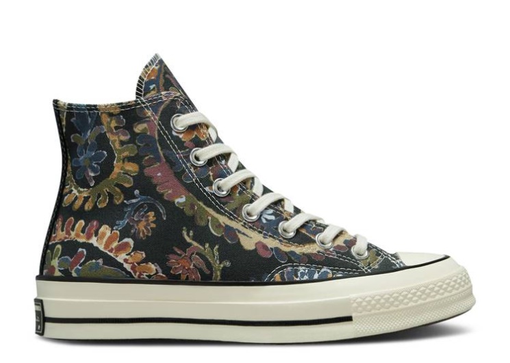 Converse Wmns Chuck 70 High - Fall Florals Deep Bordeaux/Black/Wheat