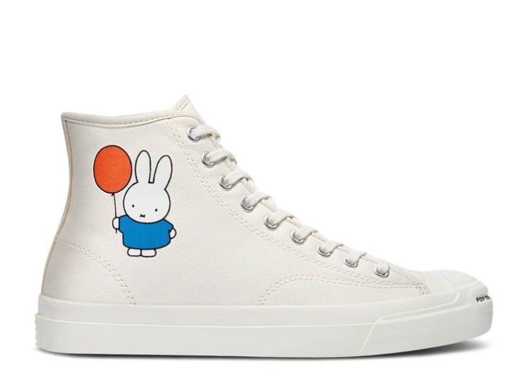 Converse Pop Trading Company X Jack Purcell Pro High - Miffy Egret/Black/Egret