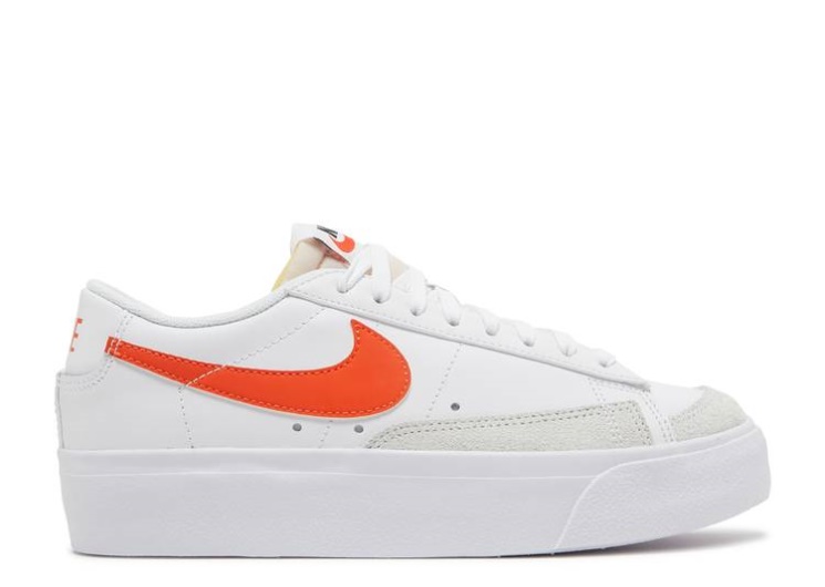 Nike Wmns Blazer Low Platform - White Orange