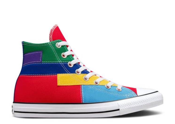 Converse Chuck Taylor All Star High - Patchwork University Red/Rush Blue