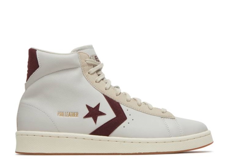 Converse Pro Leather High - White Deep Bordeaux
