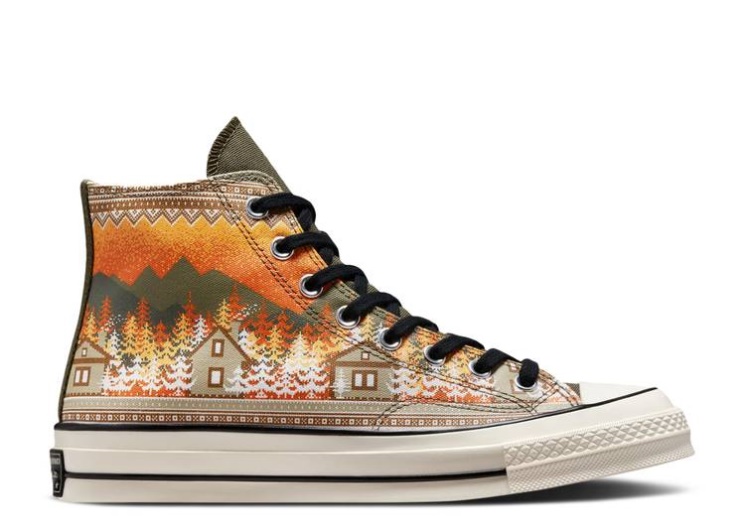 Converse Chuck 70 High - Holiday Sweater Cargo Khaki/Egret/Black