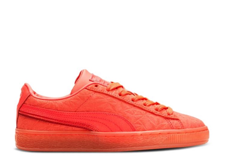 Puma Suede Triplex Mono Jr - Quake Sunblaze/Pink/Persian Red