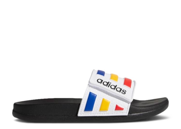 Adidas Adilette Comfort Adjustable Slides K - Black Royal Scarlet