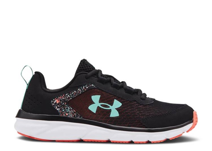 Underarmour Assert 9 Gs - Paint Splatter Black/White