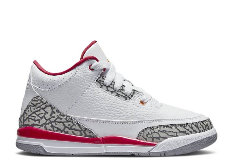 Air Jordan 3 Retro Ps - Cardinal Red