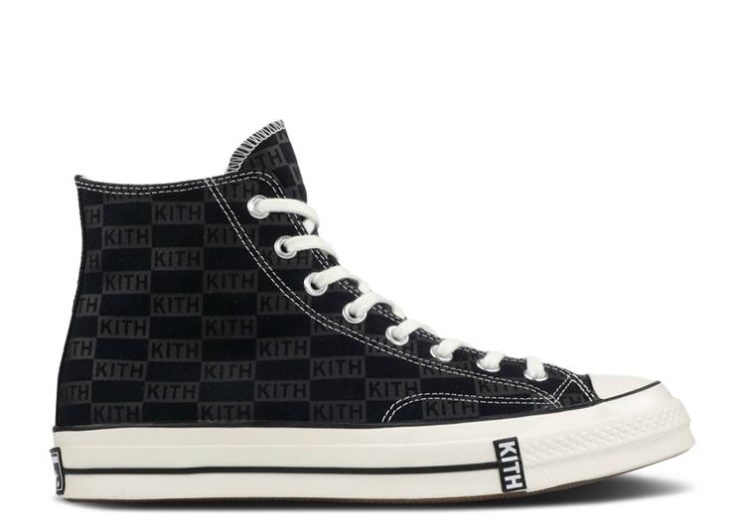 Kith X Chuck 70 High - Monogram Black/Egret/Natural
