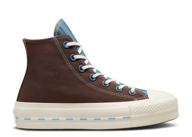 Converse Wmns Chuck Taylor All Star Lift Platform Crafted Canvas High - Brazil Nut Indigo Oxide