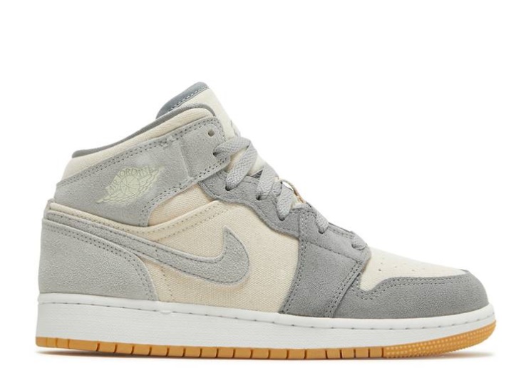 Air Jordan 1 Mid Se Gs - Coconut Milk Particle Grey