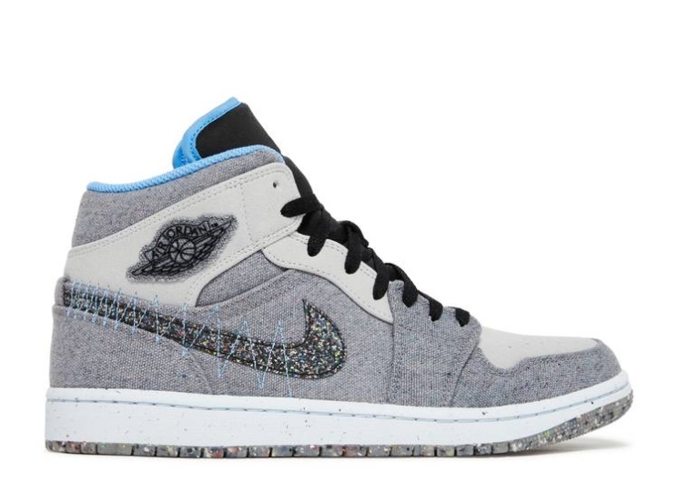 Air Jordan 1 Mid - Crater Grey University Blue