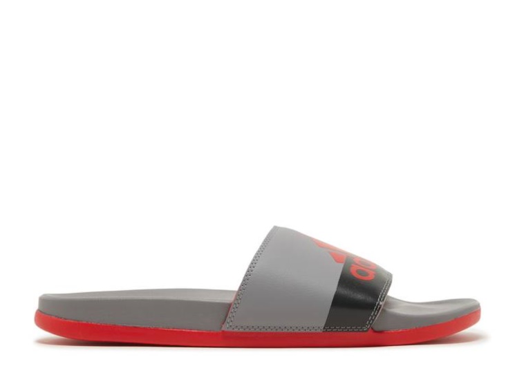 Adidas Adilette Comfort Slide - Vivid Red Grey