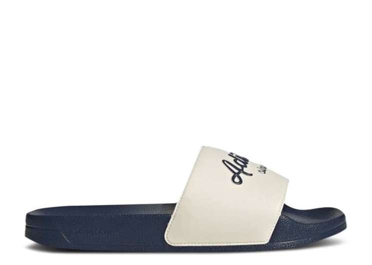 Adidas Adilette Shower Slide - White Shadow Navy