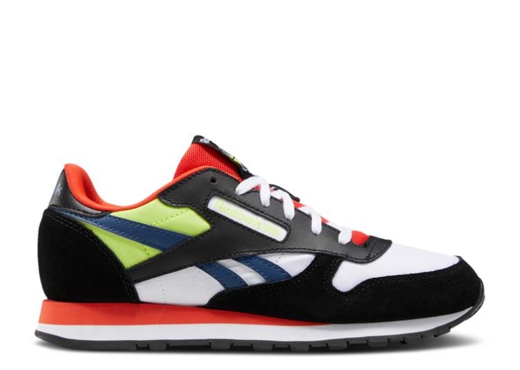 Reebok Classic Leather Big Kid - Black Dynamic Red