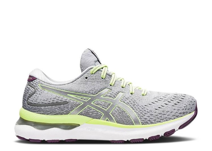 Asics Wmns Gel Nimbus 24 Wide - Piedmont Grey Lime Green