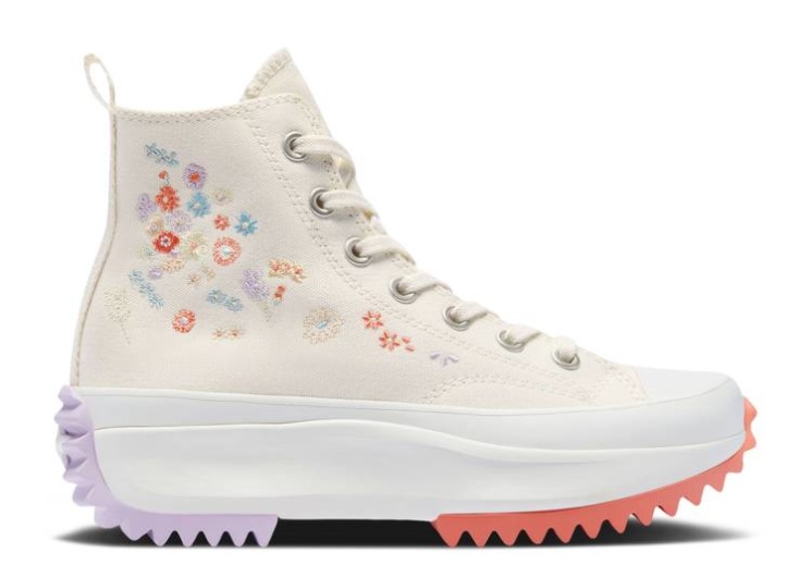 Converse Run Star Hike Platform High - Embroidered Floral
